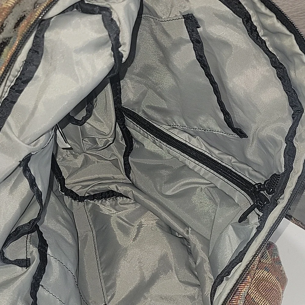 Vintage L.L. Bean Paisley Print Tapestry Sling Backpack Bag